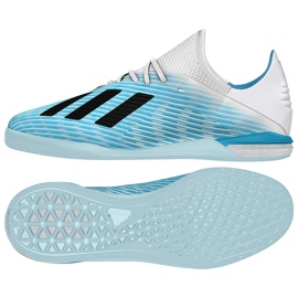 Buty halowe adidas X 19.1 In M G25754 niebieskie niebieskie