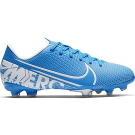 Buty piłkarskie Nike Mercurial Vapor 13 Academy FG/MG Jr AT8123 414 niebieskie