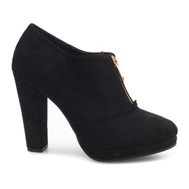 Botki Na Słupku Gumka VX-62 Czarny czarne