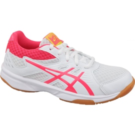 Buty do siatkówki Asics Upcourt 3 Gs Jr 1074A005-104 wielokolorowe białe