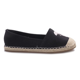 Czarne espadryle Flaming
