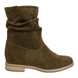 Botki na ukrytym koturnie zielone NC838 Green
