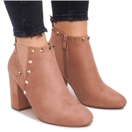 Botki Na Słupku F3626 Różowy różowe