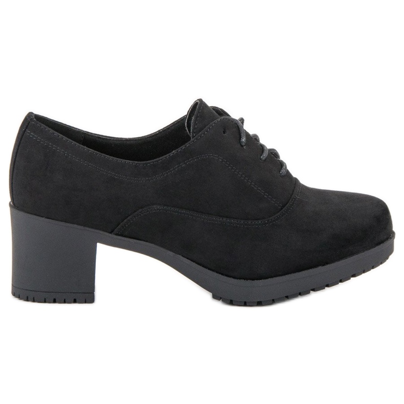 Primavera Sznurowane Botki Na Słupku czarne