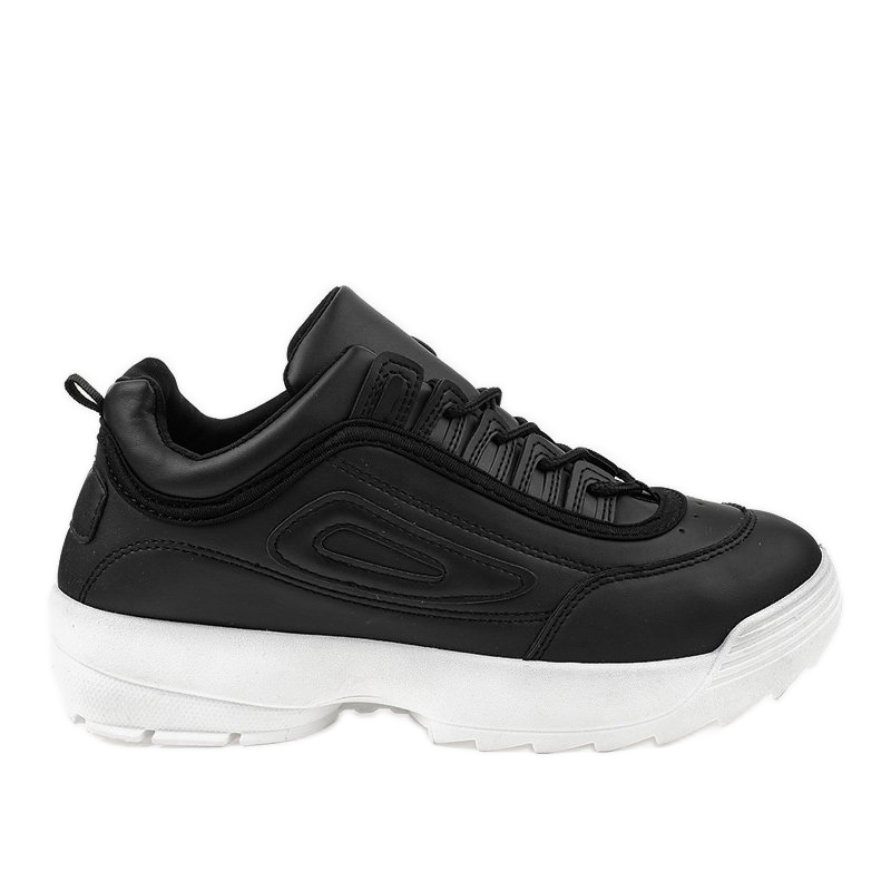 Inna Marka - Czarne obuwie sportowe sneakersy gl808