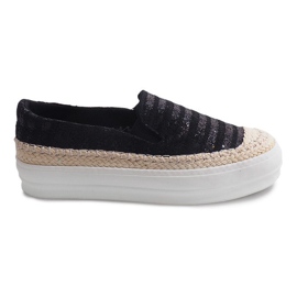 Trampki Espadryle GH001 Czarny czarne