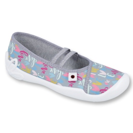 Befado obuwie dziecięce 116Y261 szare wielokolorowe