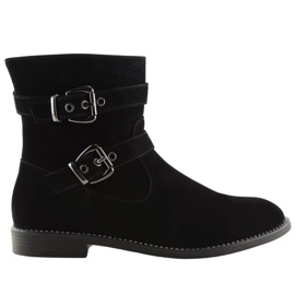 Botki płaskie czarne MB188-266 Black