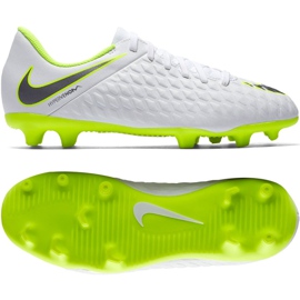 Buty piłkarskie Nike Hypervenom Phantom 3Club Fg Jr AJ4146-107 białe