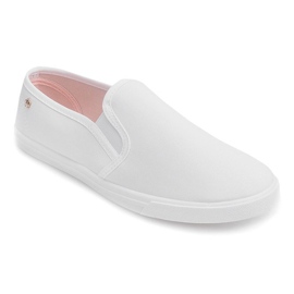 Wsuwane Trampki Tenisówki Slip On B703 Biały białe