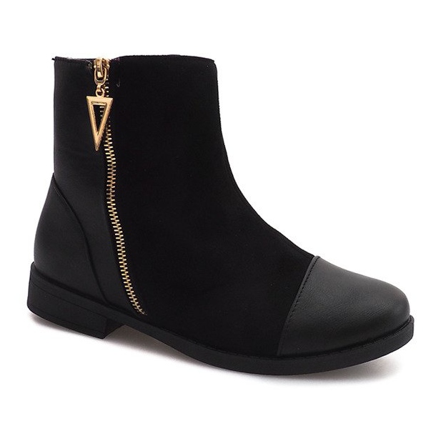 Ocieplane Botki A-1 Czarny czarne