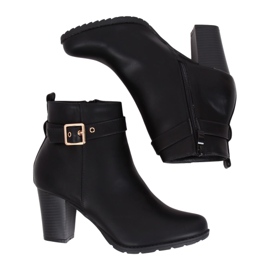 Botki na obcasie czarne F169 Black