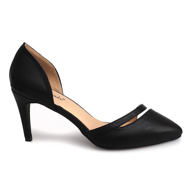 Odkryte Szpilki 50737 Czarny czarne