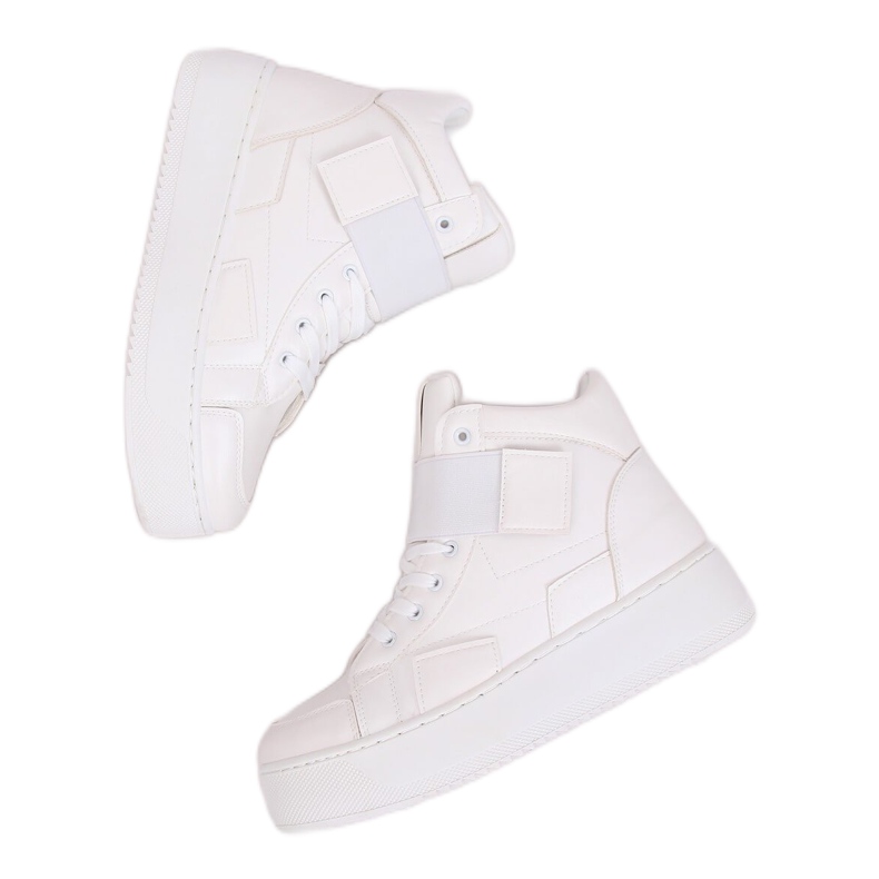 Trampki sneakersy białe LA55 White