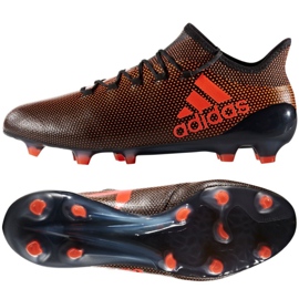 Buty adidas X 17.1 Fg M S82288 czarno czerwone wielokolorowe czarne