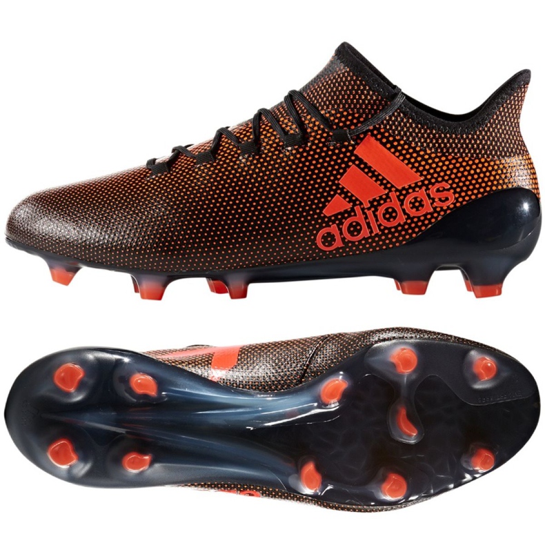 Buty adidas X 17.1 Fg M S82288 czarno czerwone wielokolorowe czarne