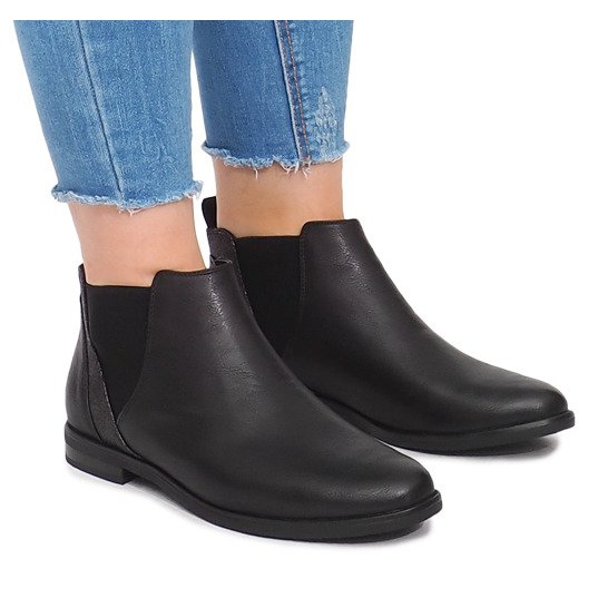 Botki Z Gumką 951-PA Czarny czarne