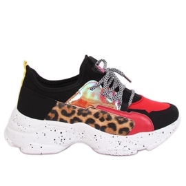 Buty sportowe czarno-czerwone HL-04 Red wielokolorowe