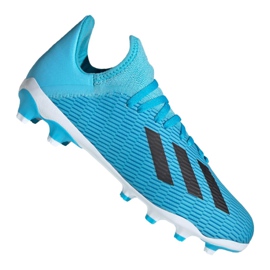 Buty piłkarskie adidas X 19.3 Mg Jr EF7550 niebieskie niebieskie
