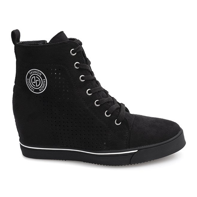 Ażurowe Sneakersy XW36236 Czarny czarne