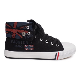 Czarne wysokie trampki 1510-1