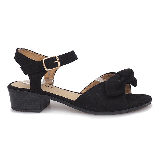 Czarne sandałki na obcasie Noemia