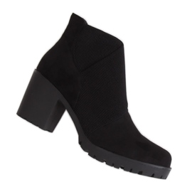 Botki na obcasie czarne BH151-KB Black