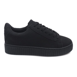 Botki Creepers Na Platformie MB-1 Czarny czarne