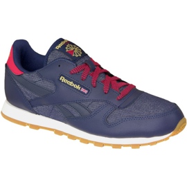 Buty Reebok Classic Leather Dg Jr AR2042 niebieskie