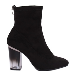 Botki na obcasie czarne H8-93 Black