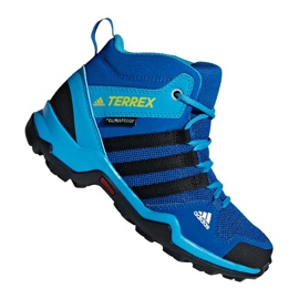 Buty adidas Terrex AX2R Mid Cp Jr BC0673 niebieskie wielokolorowe