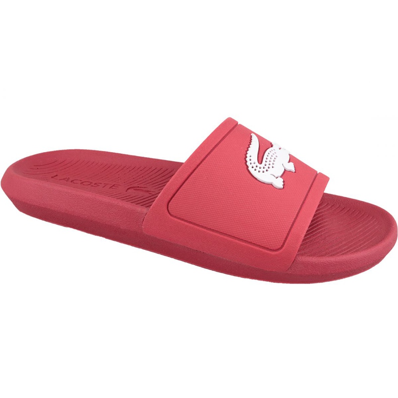 Klapki Lacoste Croco Slide 119 1 M 737CMA001817K czerwone