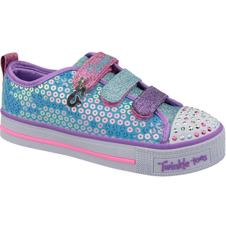 Buty Skechers Twinkle Lite Jr 20062L-TQMT niebieskie wielokolorowe
