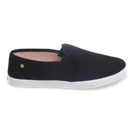Wsuwane Trampki Tenisówki Slip On B703 Czarny czarne