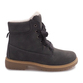 Ocieplane Timberki Kokardki TL0130-2 Szary szare