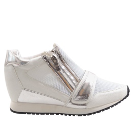 Modne Proste Sneakersy SK48 Biały białe