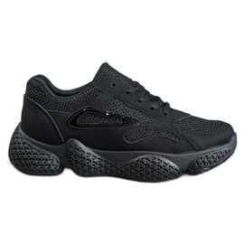 SHELOVET Tekstylne Buty Sportowe czarne