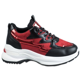 SHELOVET Buty Sportowe czerwone wielokolorowe