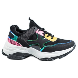 SHELOVET Modne Buty Sportowe czarne