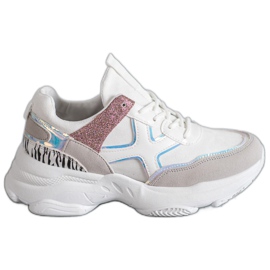 SHELOVET Modne Buty Sportowe białe