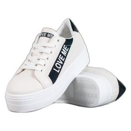 SHELOVET Białe Buty Na Platformie