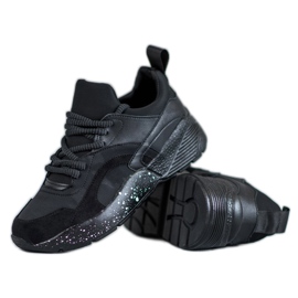 Muto Wygodne Sneakersy Moro czarne