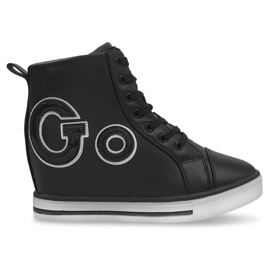 Modne Sneakersy Go GFA108 Czarny czarne