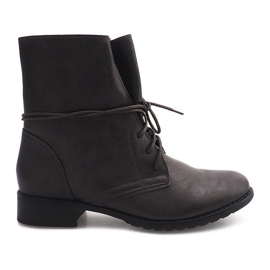 Ekskluzywne Botki 16006-58 Gun zielone