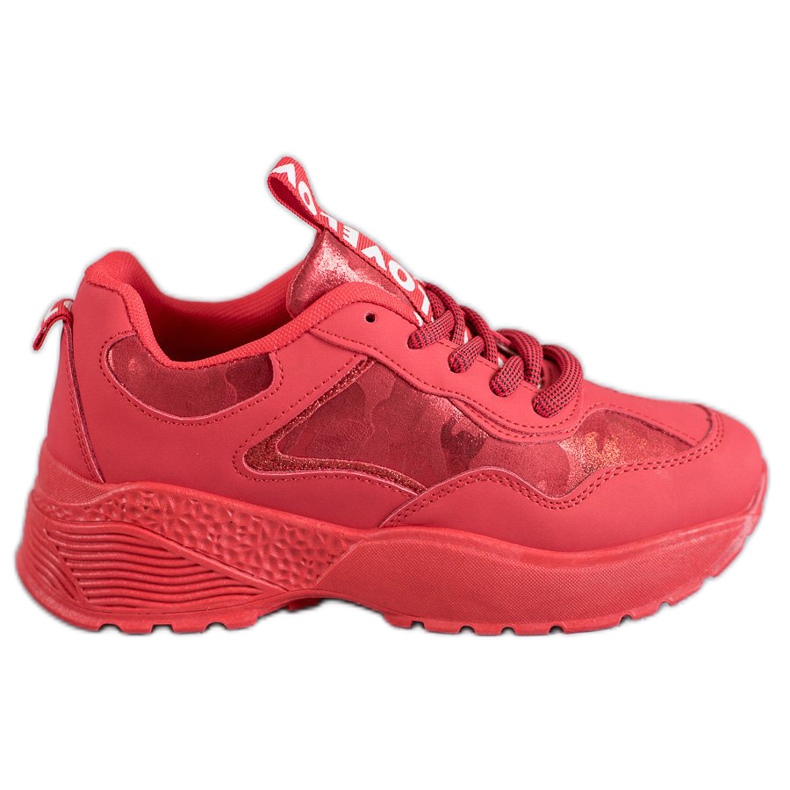SHELOVET Czerwone Sneakersy Moro
