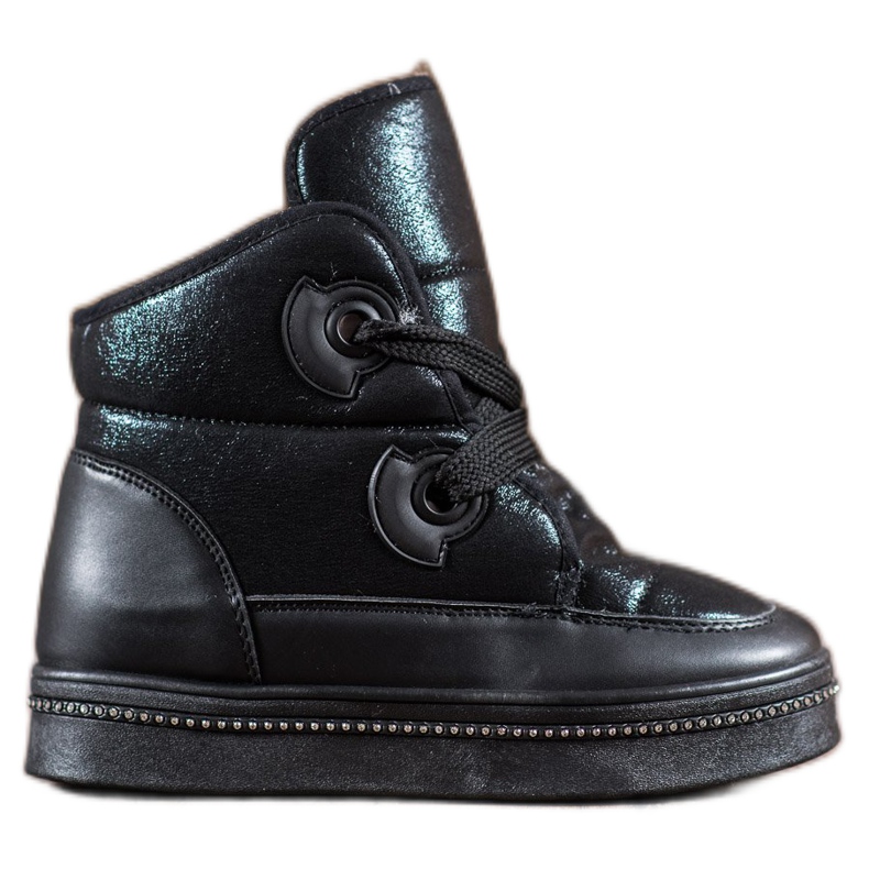 RTX WALK Śniegowce Z Kryształkami czarne