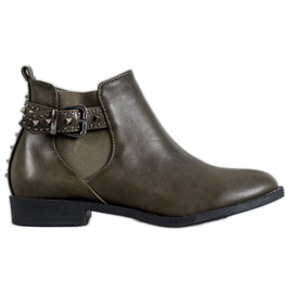 SHELOVET Zielone Sztyblety Z Dżetami