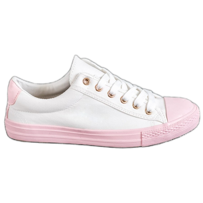 EXQUILY Kolorowe Trampki białe