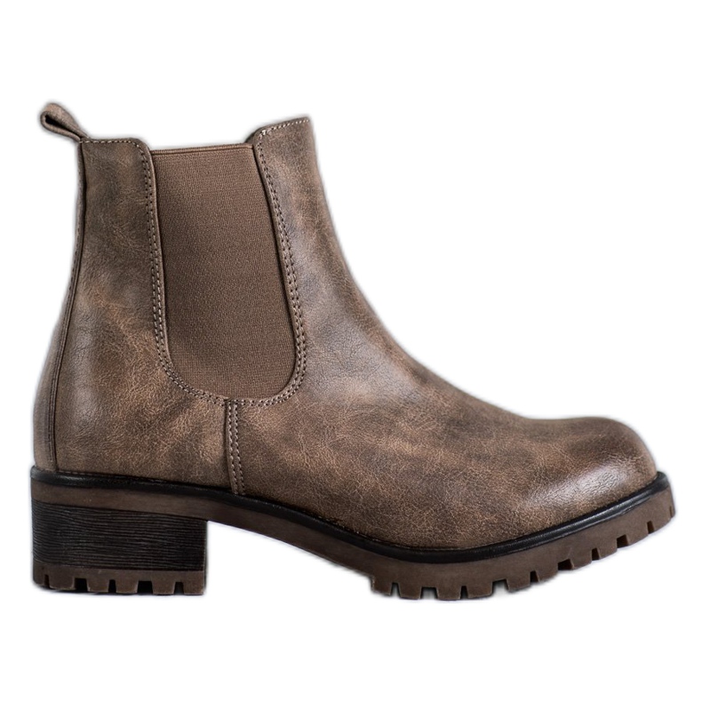 Jennika Botki Na Platformie brązowe