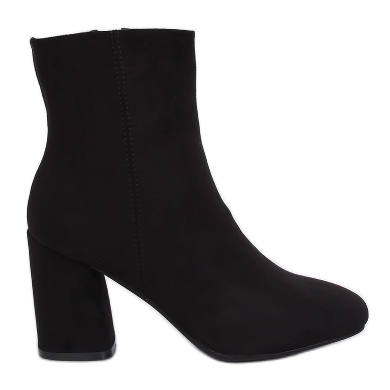Botki na obcasie czarne 3486 Black